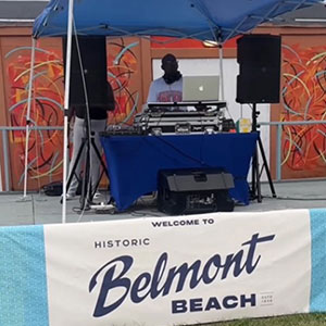 Community members enjoy games, movies, and more at the Belmont Beach Movie Night and Westside Maker’s Market