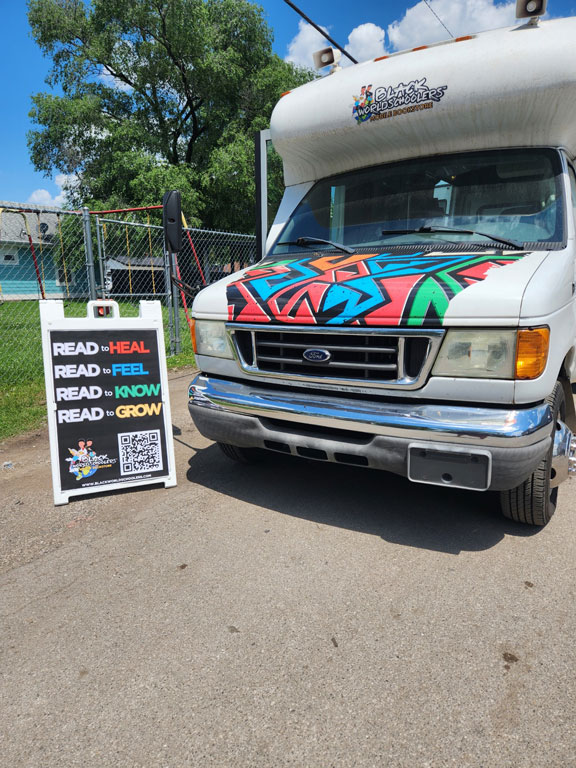 Black Worldschoolers Mobile Bookstore in the community