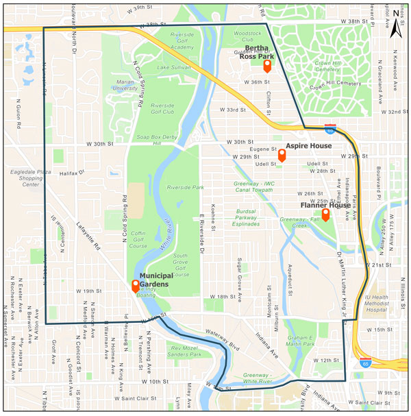 map of near northwest neighborhood